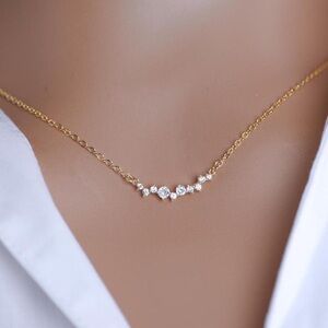 Elegant Gold Diamond  Bridal Necklace